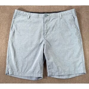 BCG Mens Performance Shorts Heather Gray 42W Stretch Flat Front Activewear